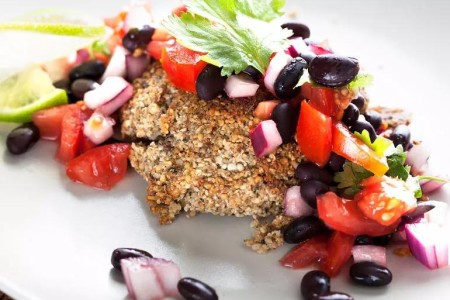 Recipe: Spicy Black Bean Cakes and Salsa