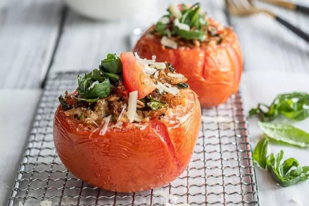 Farro and Zucchini Stuffed Tomatoes Recipe