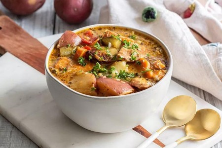 Recipe: Colorful Veggie Stew With Turkey Tenders