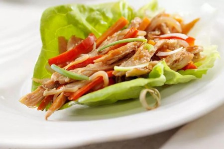 Recipe: Ginger-Peanut Chicken Lettuce Wrap
