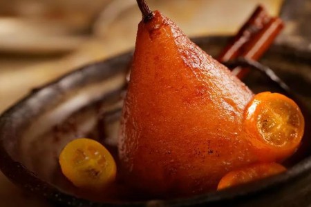 Recipe: Poached Pomegranate Pears and Kumquats