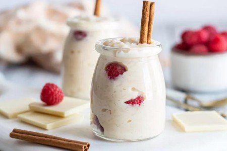 Recipe: White Chocolate-Peppermint Rice Pudding