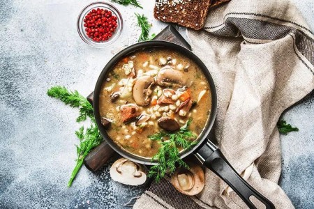 Recipe: 3-Mushroom Barley Soup