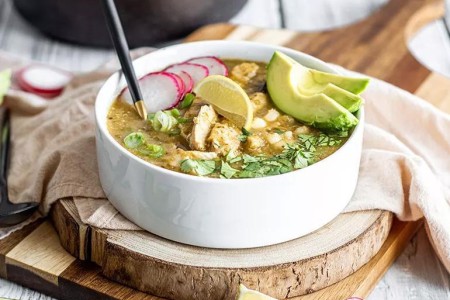 Recipe: Green Pozole With Chicken and Avocado