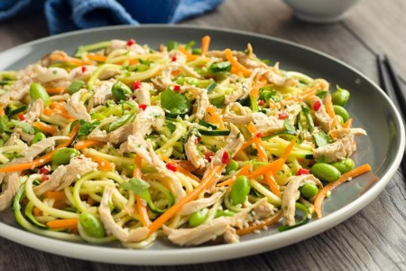 Recipe: Asian Chicken with Zucchini Noodles