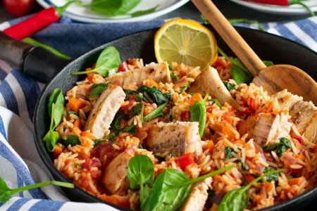 Recipe: Baked Cod With Spinach and Rice