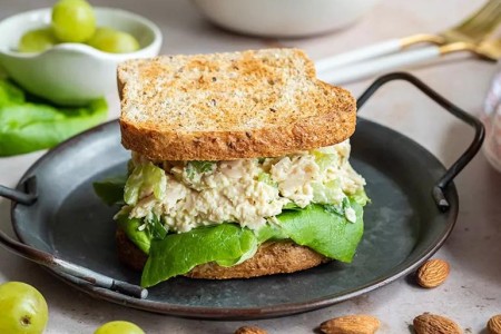 Open-Faced Curried Chicken Salad Sandwich
