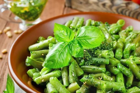 Recipe: Walnut and Pecan Pesto Green Beans