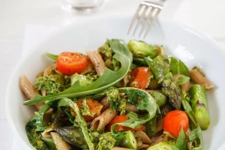 Recipe: Penne Pasta Salad With Asparagus and Arugula