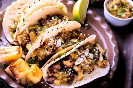 Recipe: Pork Tenderloin Tacos With Tomatillo Salsa