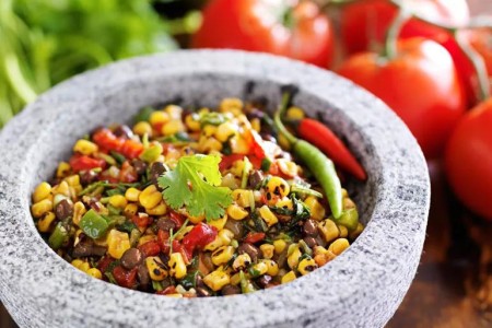 Recipe: Pinto Bean, Charred Corn and Onion Salsa