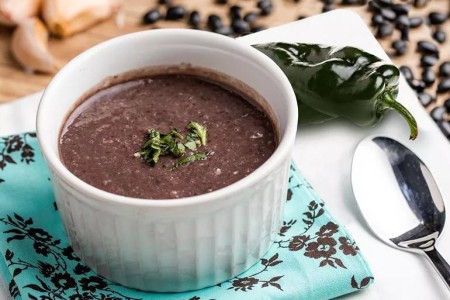 Recipe: Black Bean Soup With Charred Poblano Pepper