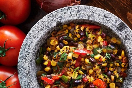 Recipe: Black Bean Chili With Corn and Cilantro