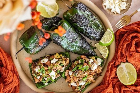 Recipe: Zucchini and Corn Stuffed Poblano Peppers