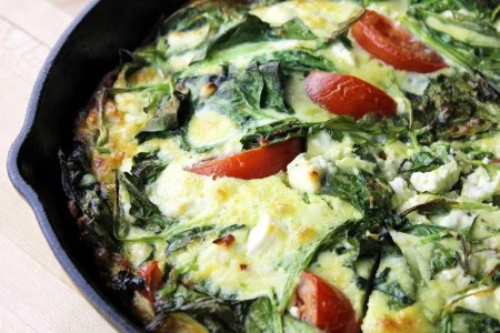 Recipe: Frittata With Baby Greens and Feta
