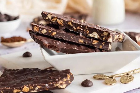 Recipe: Chocolate Bark With Espresso and Toasted Nuts