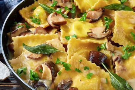 Recipe: Pumpkin Ravioli With Wild Mushrooms