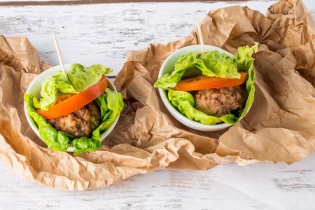 Recipe: Lettuce-Wrapped, Stuffed Bison Burgers