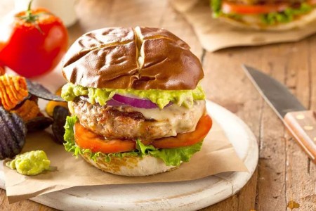 Recipe: Turkey Burgers With Sun-Dried Tomato and Avocado Cream