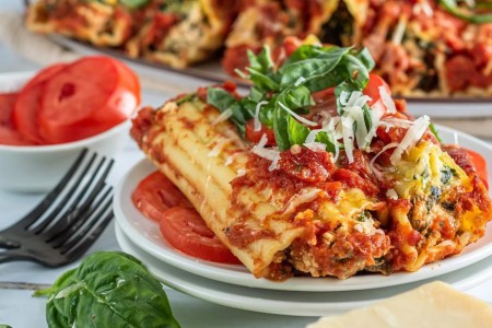 Recipe: Tofu Manicotti With Spinach and Cheese