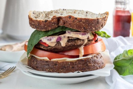 Recipe: Roasted Portobello Sandwich With Dijon Balsamic Vinaigrette