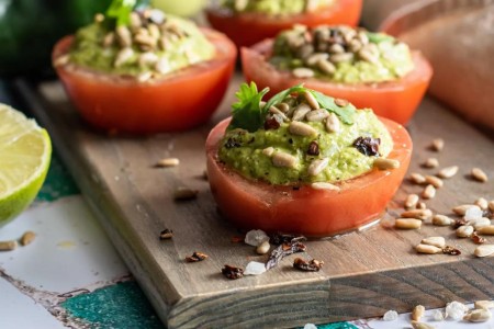 Recipe: Stuffed Tomatoes With Poblano and Avocado