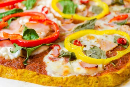 Recipe: Rainbow Veggie Pizza With Chickpea-Cauliflower Crust